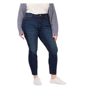 LC Lauren Conrad Womens Dark Wash High Rise Skinny Jeans Plus Sz 26W New